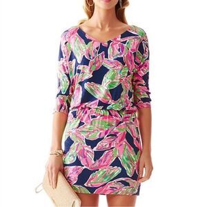 Lilly Pulitzer Cara Dolman Sleeve Mini Dress Bright Navy In The Vias Womens XS